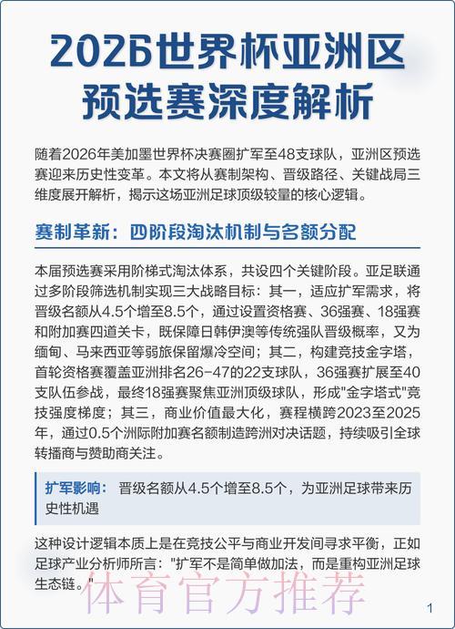 2026世界杯亚洲区预选赛直播观看完全指南